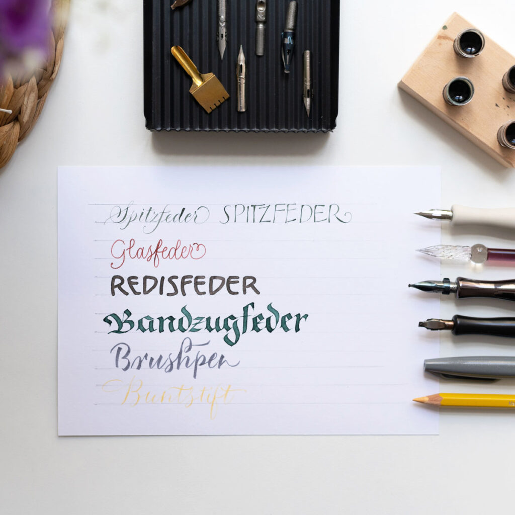 Kalligraphie-Stile: Workshop in Wien mit Tintenfuchs | Ocker Studio