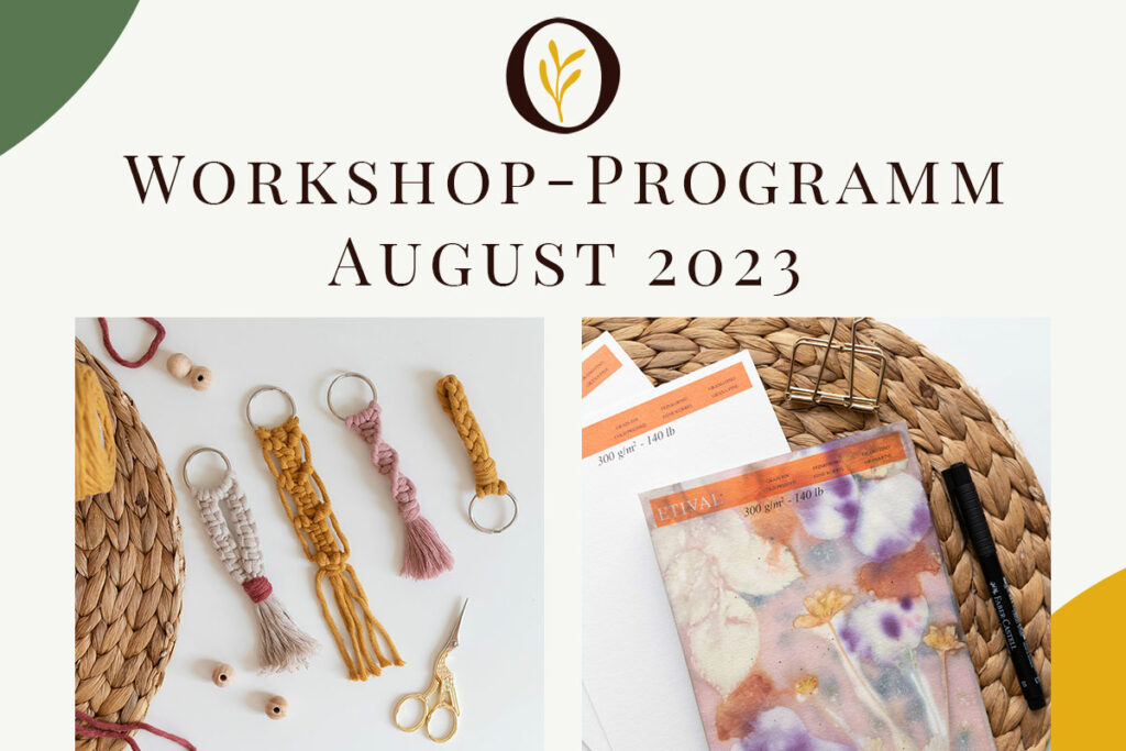 DIY-Workshop-Programm August 2023 | Ocker Studio