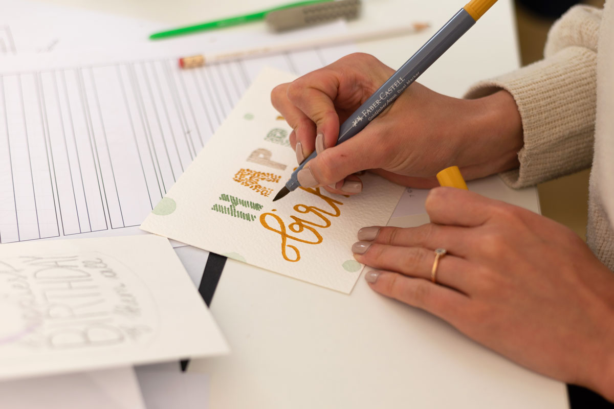 Geburtstagskarte Hand Lettering Workshop | Ocker Studio