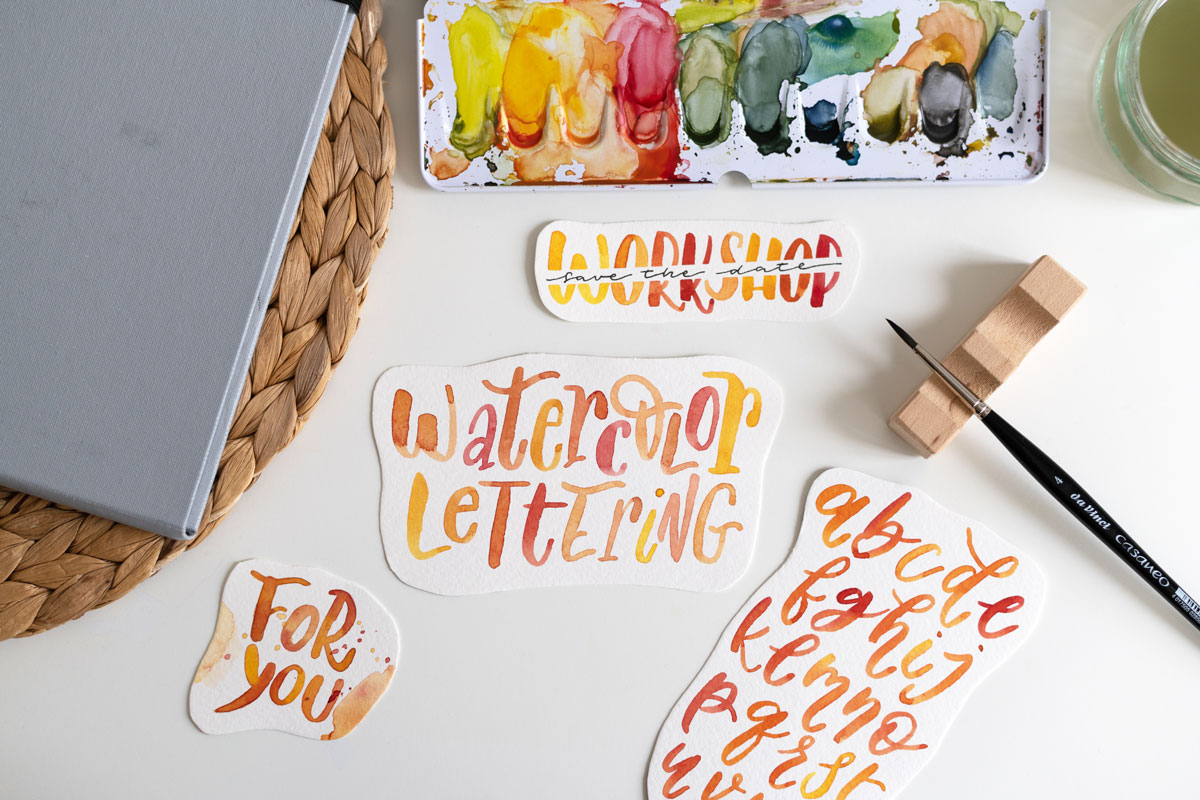 DIY-Workshop: Aquarellmalerei Lettering | Ocker Studio