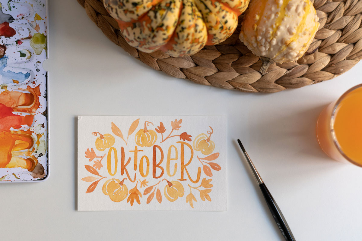 Herbst-Aquarell DIY | Ocker Studio