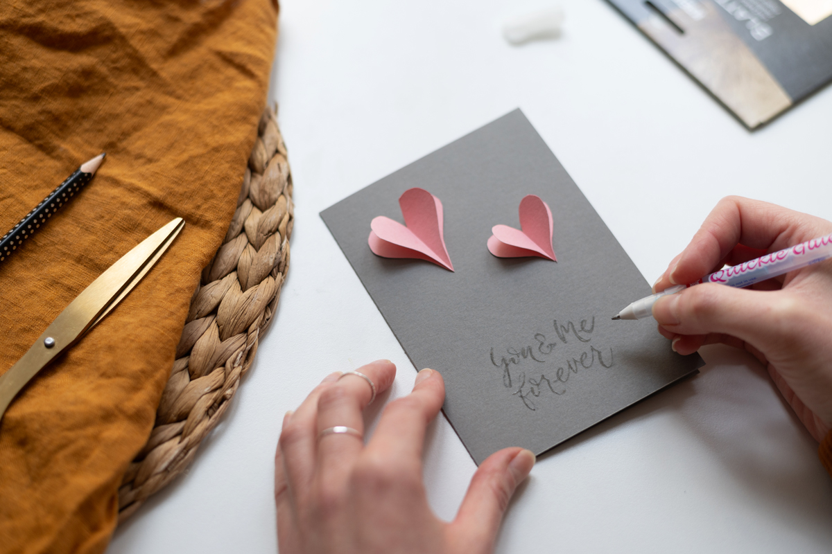 Valentinstagskarte mit Lettering | Ocker Studio