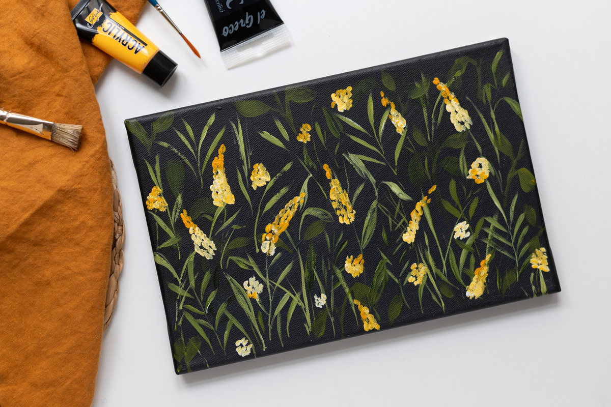 Acryl-Workshop: Blumenwiese malen | Ocker Studio