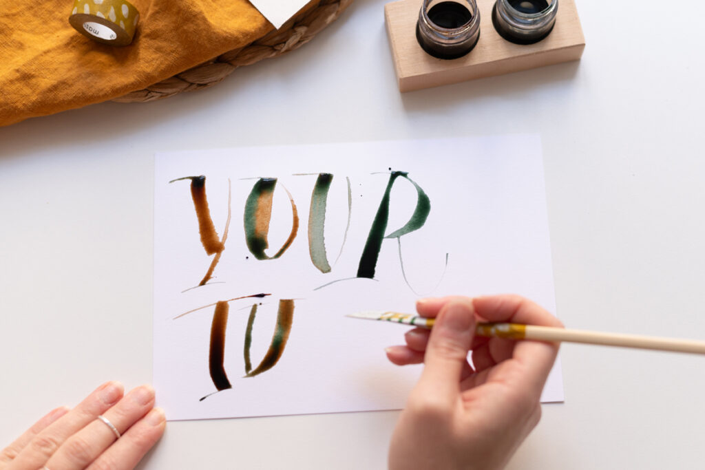 Kalligraphie mit Cola Pen | Ocker Studio