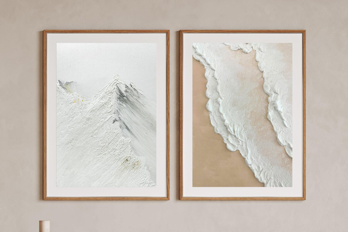 Textured Art Workshop: Wellen und Berge | Ocker Studio