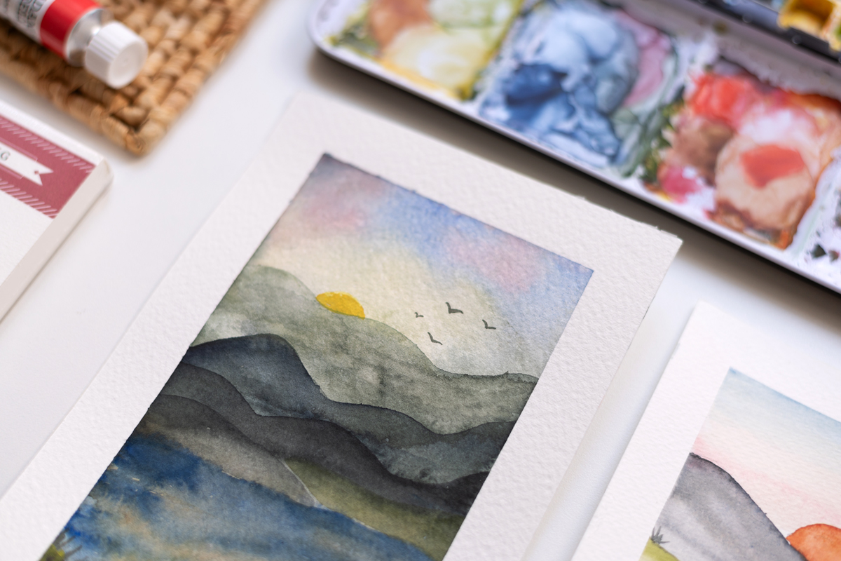 Aquarell-Landschaften malen: DIY-Workshop | Ocker Studio