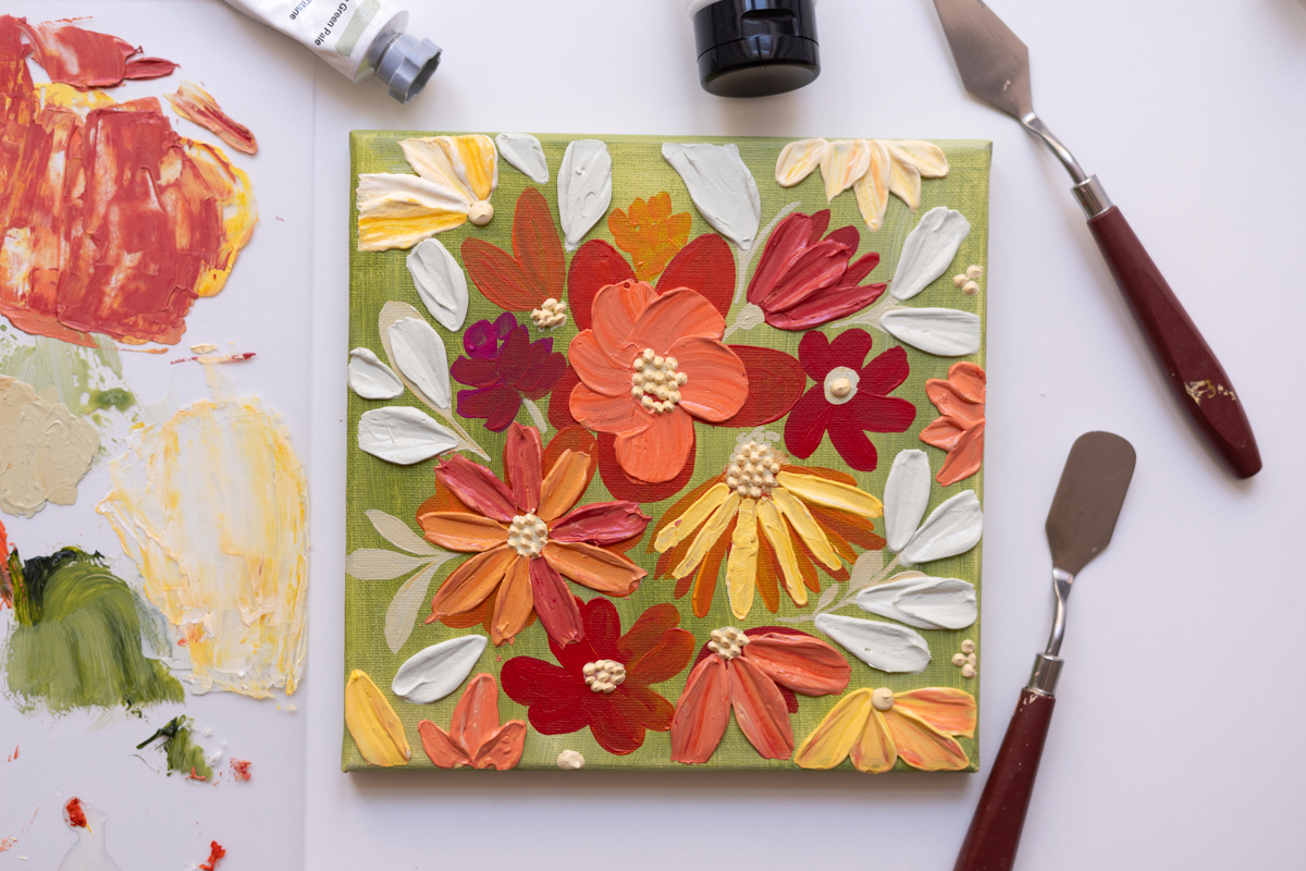 Textured Flowers Workshop Wien | Ocker Studio
