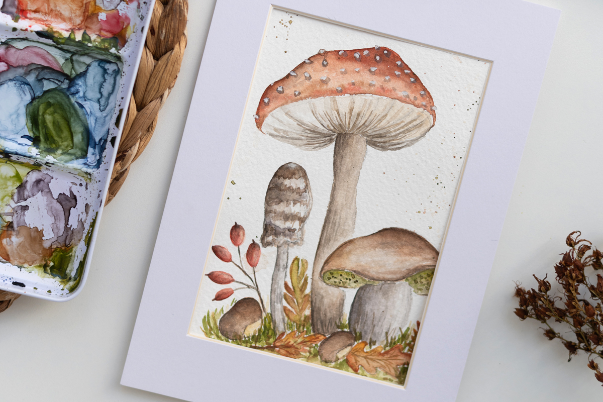 Aquarell-Pilze malen: DIY-Workshop | Ocker Studio