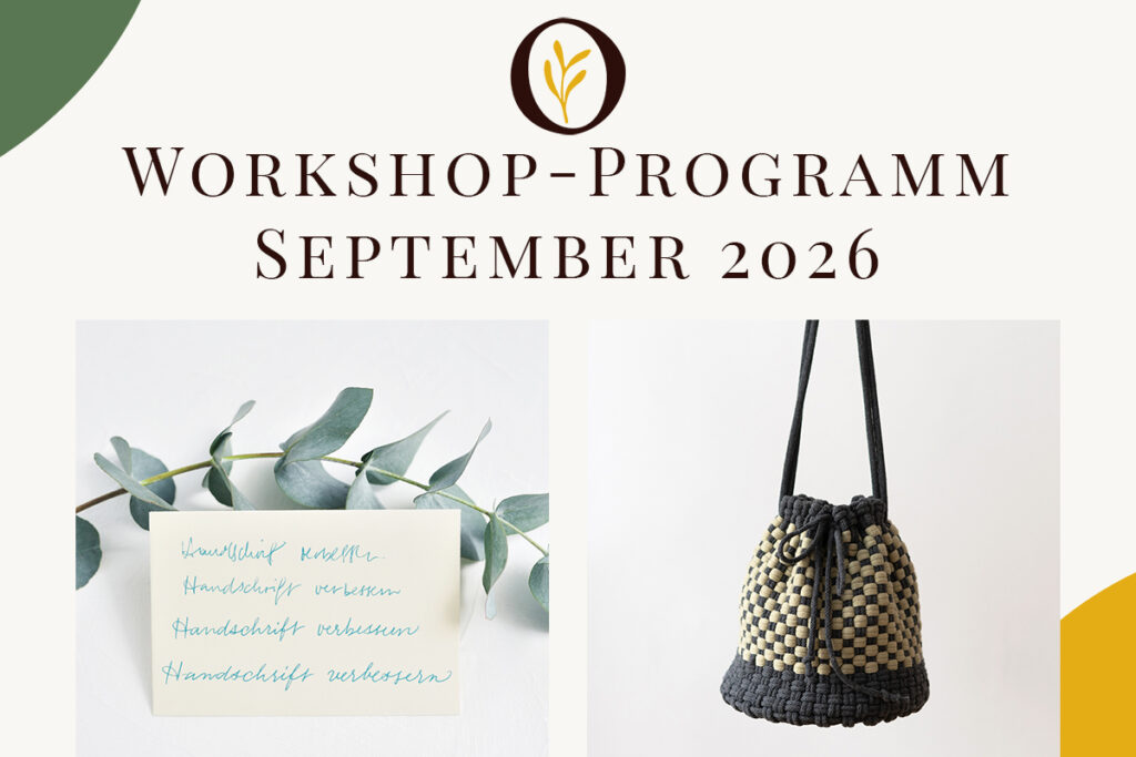 Workshops im September 2026 | Ocker Studio